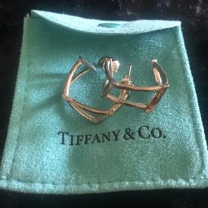 Sterling 3D Square Hoop Earrings